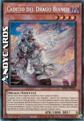 Caduto del drago - drago, bianco